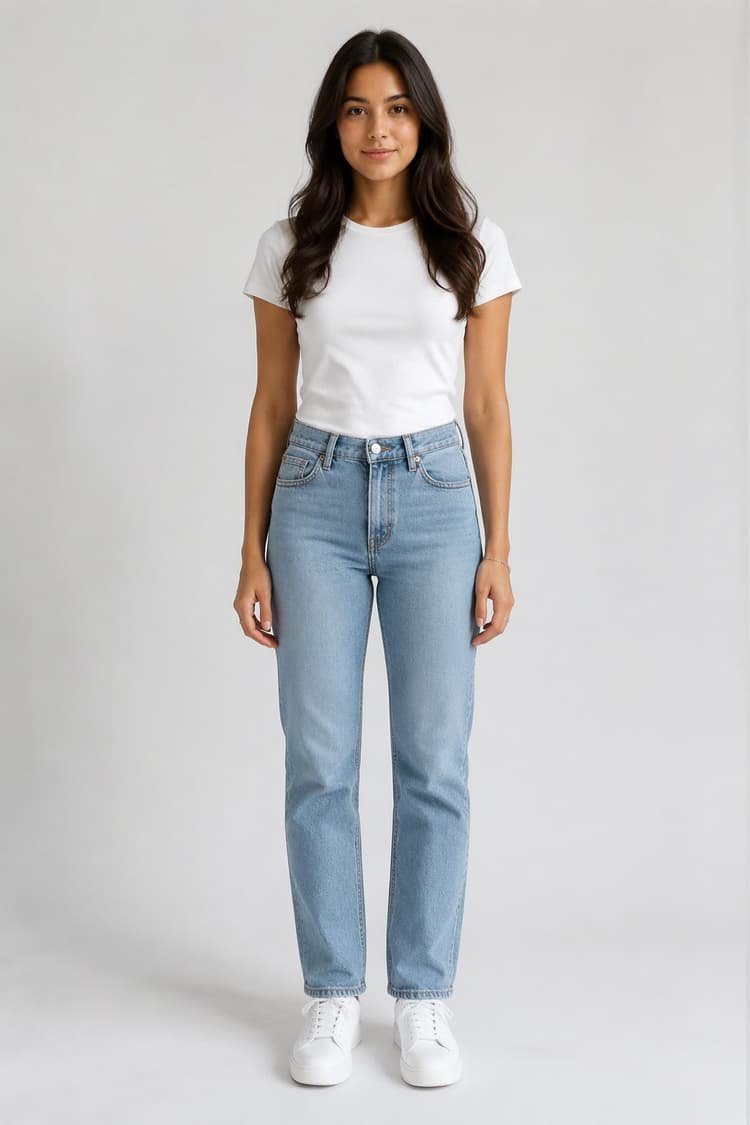 This is what a LOOKA try-on looks like: item photo → your photo → finished look