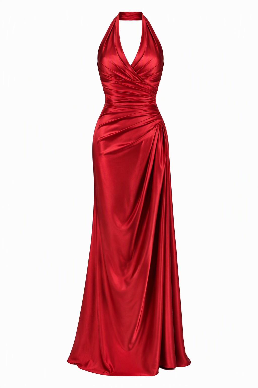 Red evening gown
